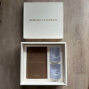 NEW David Yurman Limited Edition Don Julio Cocktail Book & Glass Cups - RARE